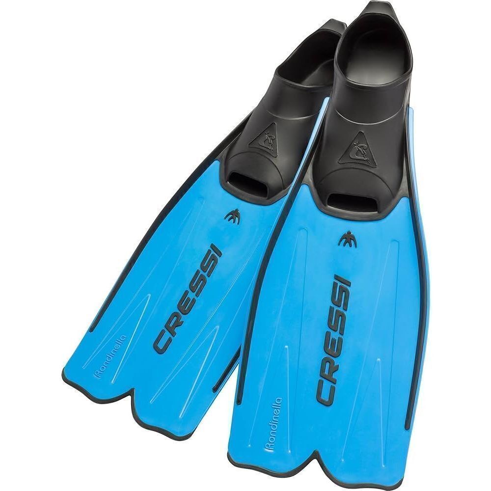 Cressi Mens Blue Black Snorkeling Scuba Full Foot Rondinella Fins Size mens 6.5
